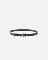 Cintura sottile Love Birds in pelle 2cm - | Pinko