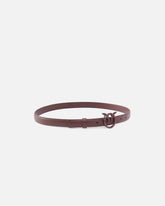 Cintura sottile Love Birds pelle color block 2cm - | Pinko