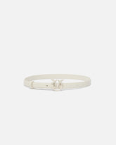 Cintura sottile Love Birds pelle color block 2cm - | Pinko