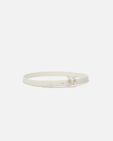 Cintura sottile Love Birds pelle color block 2cm - | Pinko