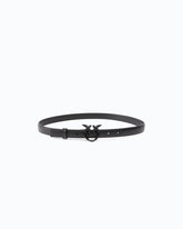 Thin colour-block Love Birds leather belt 2cm - | Pinko