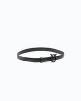 Thin colour-block Love Birds leather belt 2cm - | Pinko