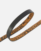 Cintura con stampa leopardata e fibbia Love Birds 2 cm - | Pinko