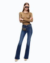 Jeans flared con cintura - | Pinko