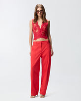 Chaleco de encaje valencienne floral - | Pinko
