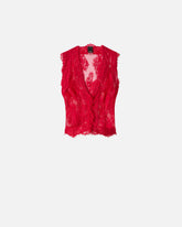 Chaleco de encaje valencienne floral - | Pinko