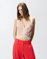 Valenciennes lace vest - | Pinko