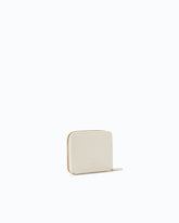 Portefeuille carré à contour zippé en cuir - | Pinko