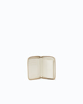 Portefeuille carré à contour zippé en cuir - | Pinko