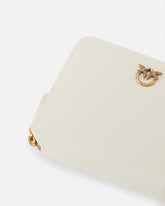 Portafoglio quadrato zip-around in pelle - | Pinko