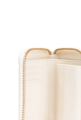 Portefeuille carré à contour zippé en cuir - | Pinko
