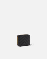 Portafoglio quadrato zip-around nappa trapuntata - | Pinko