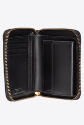 Portafoglio quadrato zip-around nappa trapuntata - | Pinko