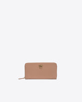 Portafoglio zip-around in pelle - Beige | Pinko