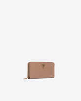 Portafoglio zip-around in pelle - Beige | Pinko
