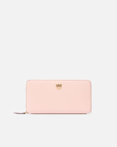 Portafoglio zip-around in pelle - Rosa | Pinko