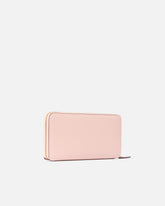 Portafoglio zip-around in pelle - Rosa | Pinko