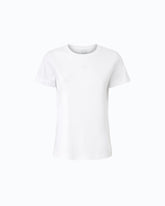 T-shirt maniche corte logo ricamato - Bianco | Pinko