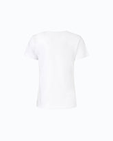 Short-sleeved T-shirt with embroidered logo - | Pinko