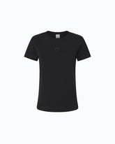 Short-sleeved T-shirt with embroidered logo - | Pinko