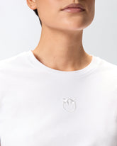 T-shirt με κέντημα Love Birds - | Pinko