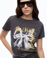 T-shirt stampa fiocco Too Chill To Conform - | Pinko