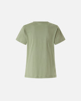 T-shirt with Love Birds jewel maxi embroidery - Green | Pinko