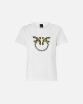T-shirt con maxi ricamo gioiello Love Birds - | Pinko