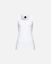 Tank top ricamo Love Birds - Bianco | Pinko