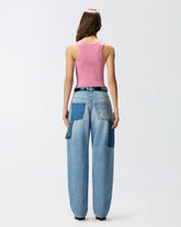 Canotta con applicazione dorata Love Birds - Rosa | Pinko