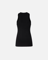 Top a canotta a costine con logo - | Pinko
