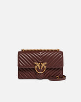 Sac bandoulière moyen Love Bag One Chevron - Bourgogne | Pinko