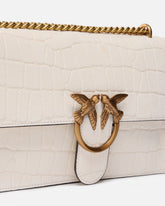 Sac à bandoulière moyen Love Bag One en cuir embossé crocodile - | Pinko