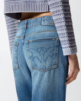 Jeans wide leg con scoloriture - | Pinko