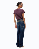 Wide-leg jeans with rips - | Pinko