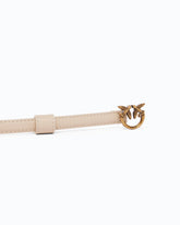 Cintura sottile fibbia Love Birds 1cm - Beige | Pinko