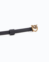Cintura sottile fibbia Love Birds 1cm - Nero | Pinko