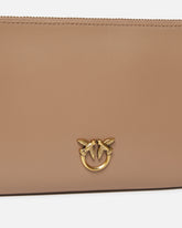 Horizontal Flat Bag in leather - | Pinko