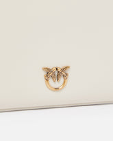 Horizontal Flat Bag in pelle - Bianco | Pinko