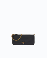 Horizontal Flat Bag in pelle - Nero | Pinko