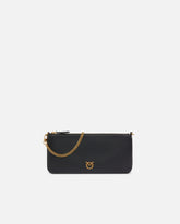 Horizontal Flat Bag in leather - | Pinko