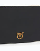 Horizontal Flat Bag in pelle - Nero | Pinko