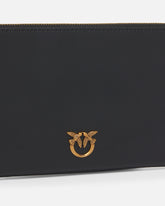 Horizontal Flat Bag in leather - | Pinko