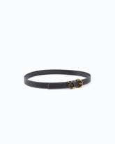 Cintura pelle bottalata dettaglio Love Birds 2,5 cm - Nero | Pinko