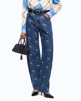 Jeans con logo Love Birds all over - | Pinko