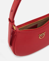 Baby borsa a spalla Half Moon in pelle - Rosso | Pinko