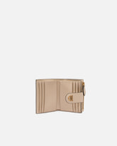 Petit portefeuille en cuir lisse à logo - | Pinko