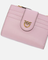 Portafoglio piccolo in pelle liscia con logo - | Pinko