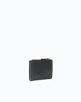 Small smooth leather wallet with logo - | Pinko