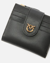 Portafoglio piccolo in pelle liscia con logo - | Pinko